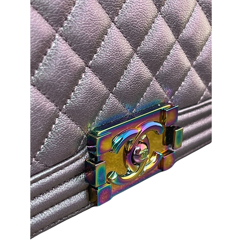 Chanel Boy Flap Bag Quilted Iridescent Goatskin Old Medium – Fashion Vocal