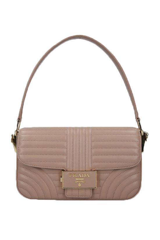 Prada diagramme quilted leather shoulder bag cheap