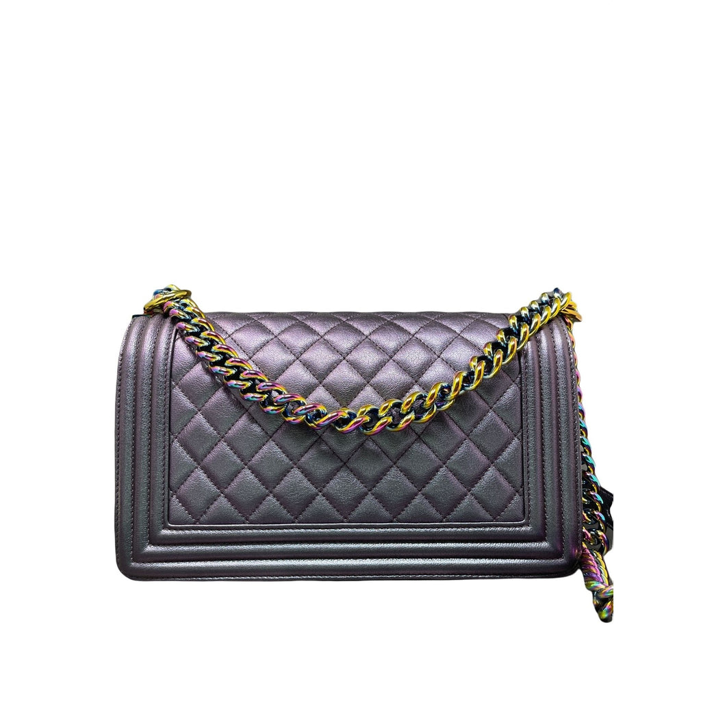 chanel purple iridescent bag