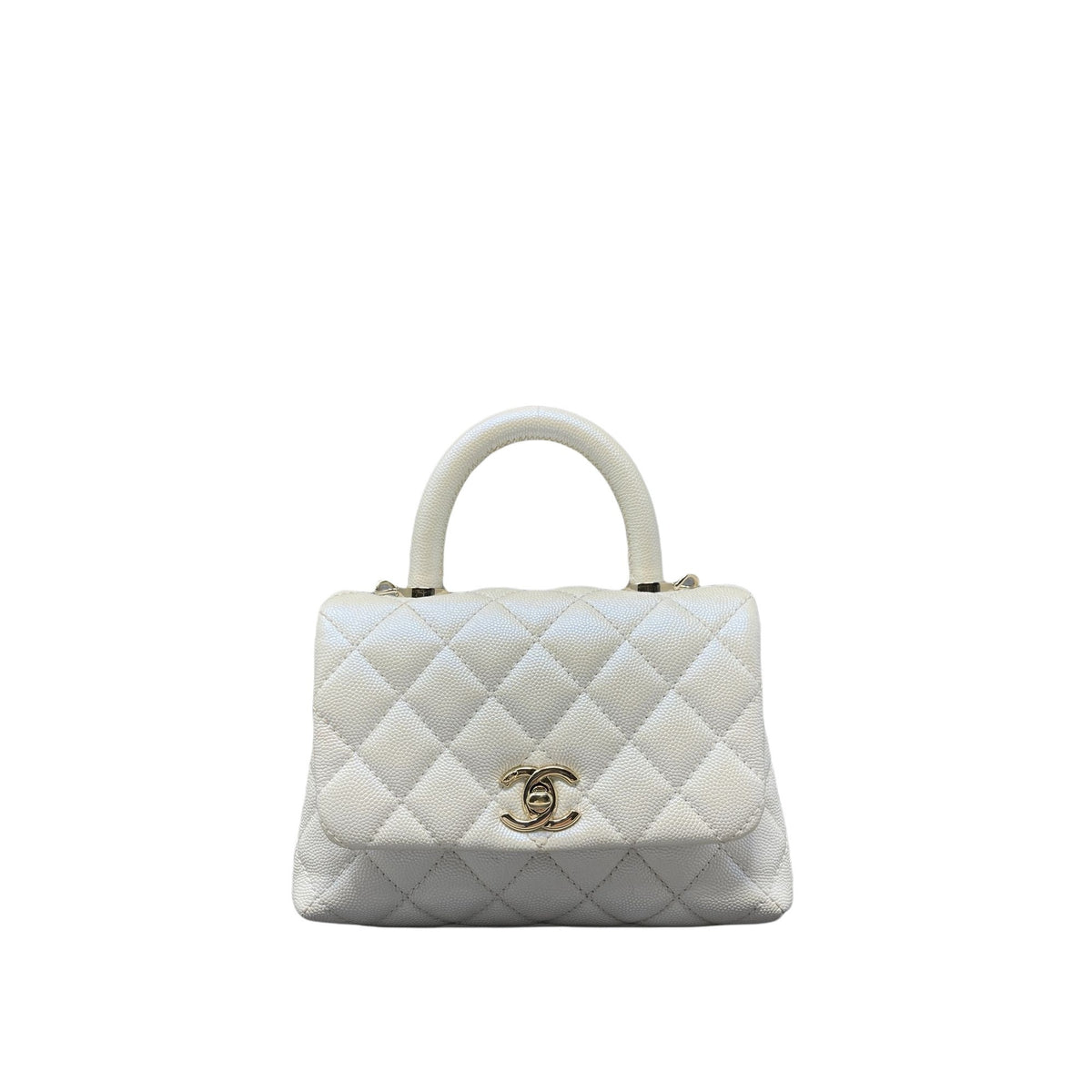 mini flap bag with top handle chanel