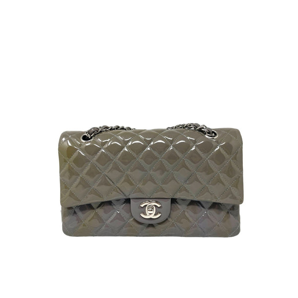 Medium Classic Double Flap Caviar Green SHW